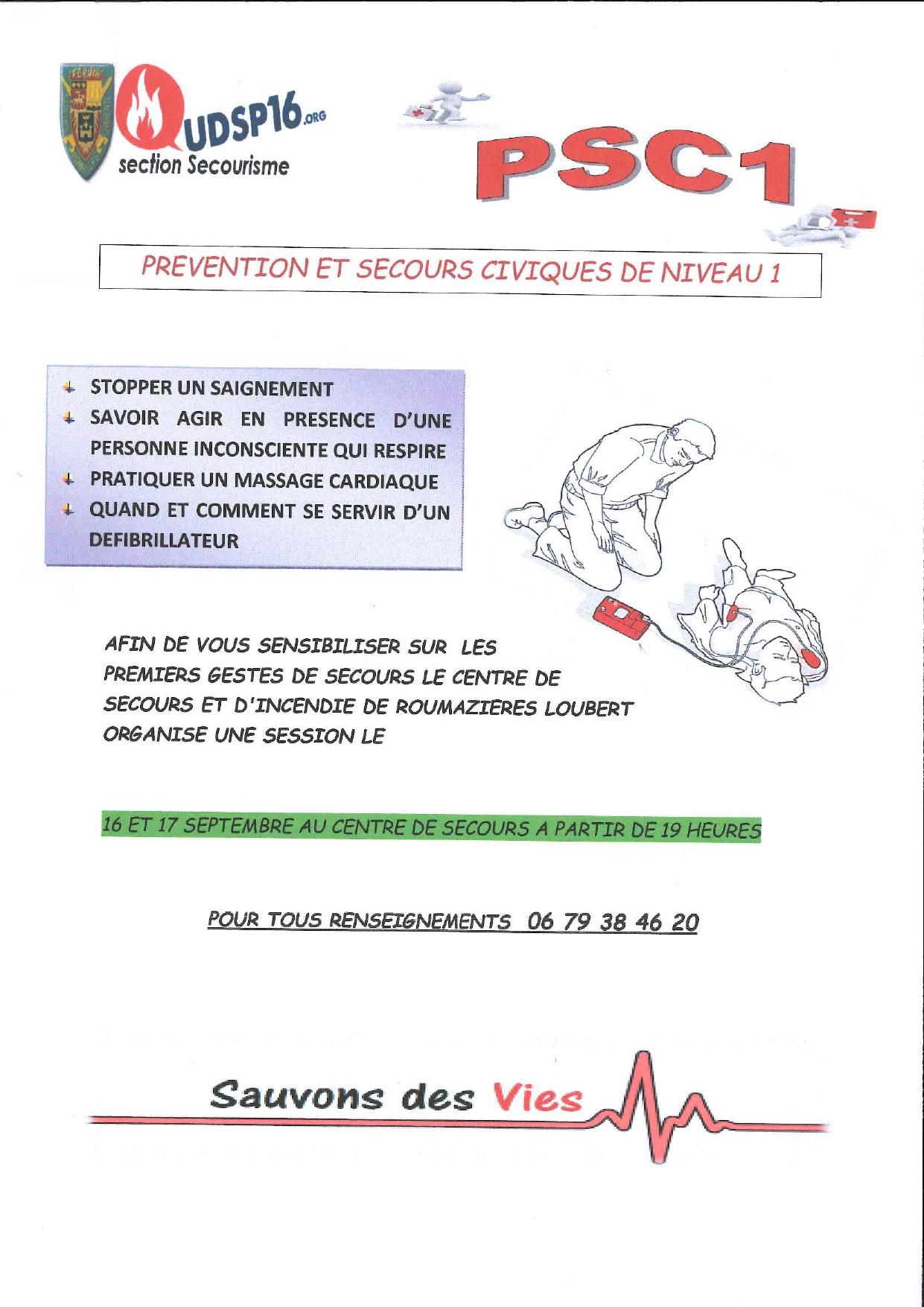 Formation aux gestes de premier secours