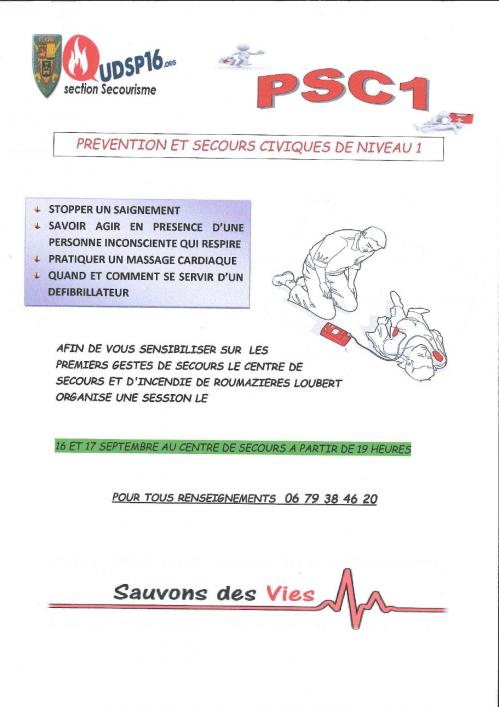 Affiche formation secourisme