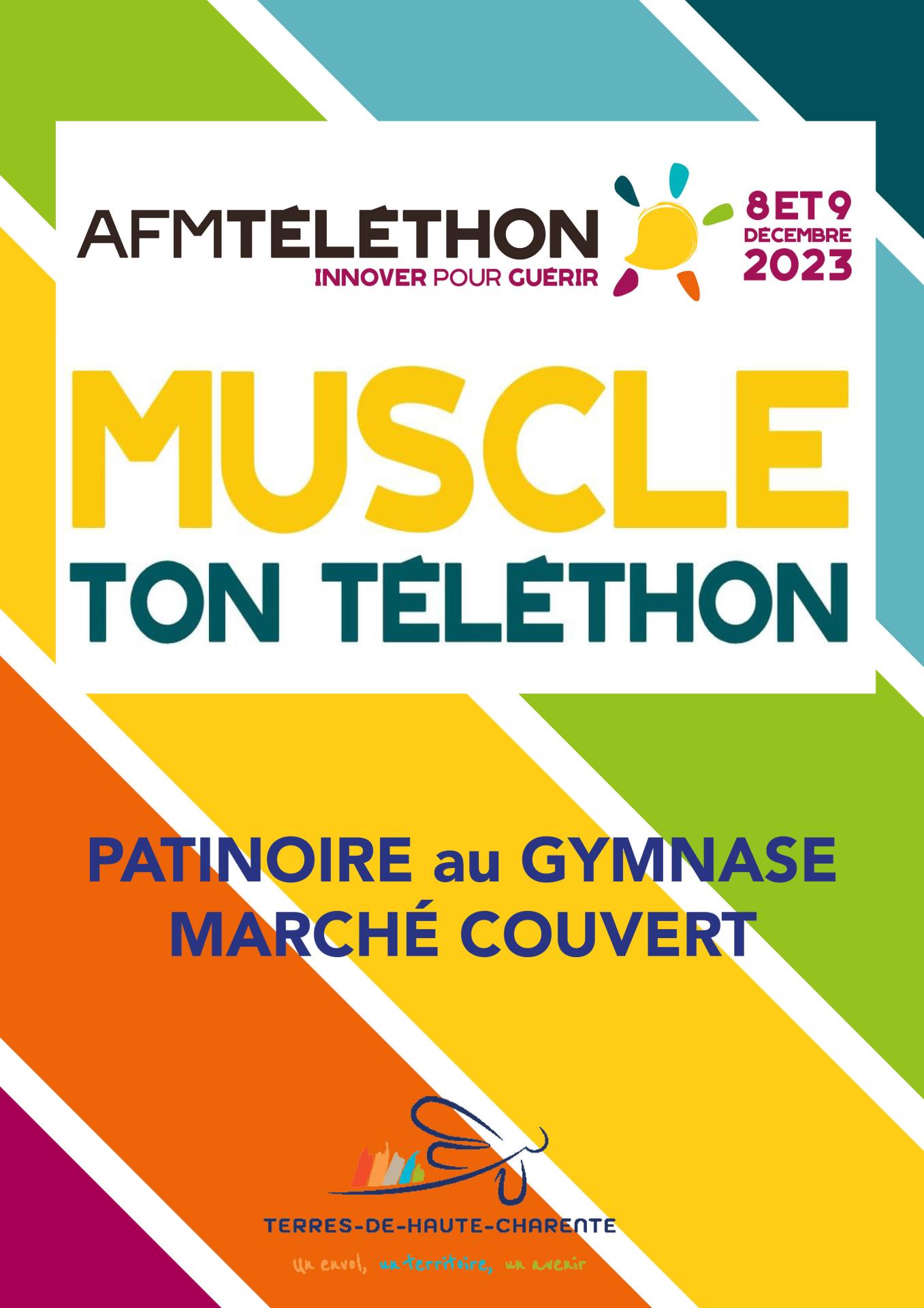 Affiche telethon 2023 panneau lumineux