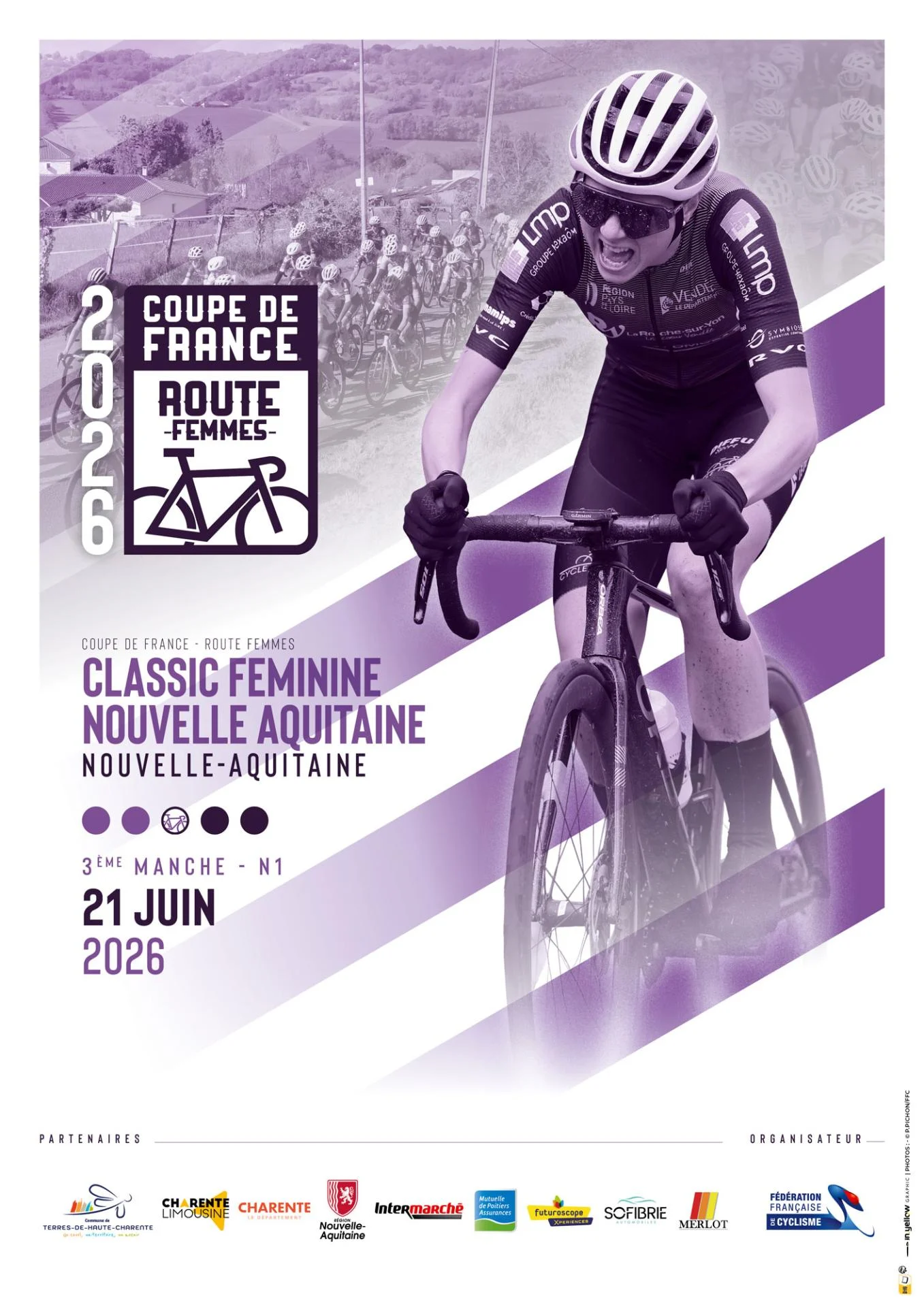 Course cycliste panneau