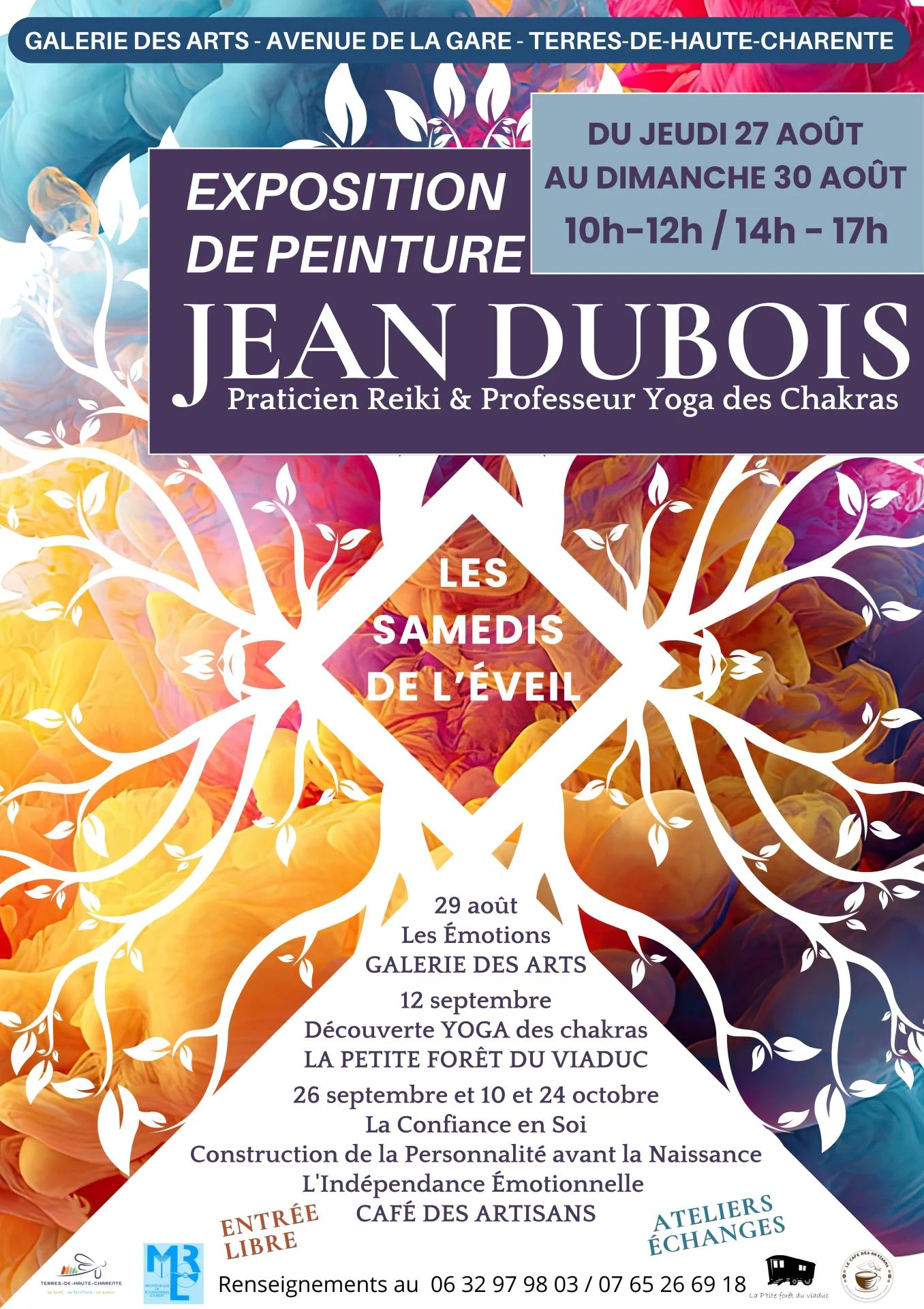 Flyer exposition jean dubois reiki yoga 2 